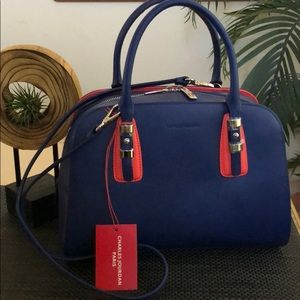 Charles Jourdan “Karida” Leather Satchel NEW